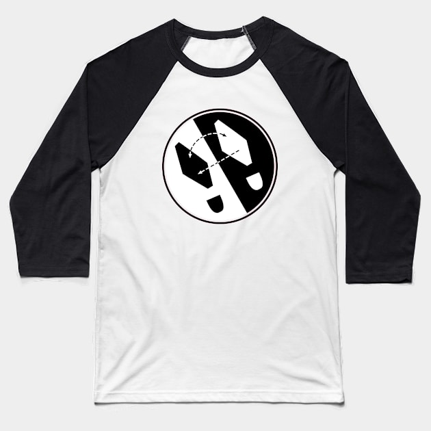 Two Tone Feet Baseball T-Shirt by Skatee